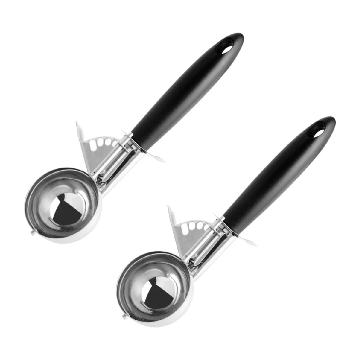 Set de 2 ustensiles de cuisine cuillère à glace professionnelle et cuillère à glace inox Fackelmann Basic