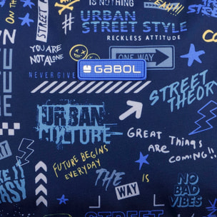 Bandolera infantil Gabol SKULL azul y resistente al agua