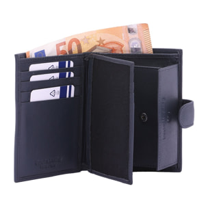 Portafoglio da uomo in vera pelle - Modello False - Casual - 9.0 x 12.5 x 2.0 cm
