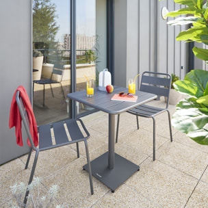 Table de jardin carrée Phuket Graphite