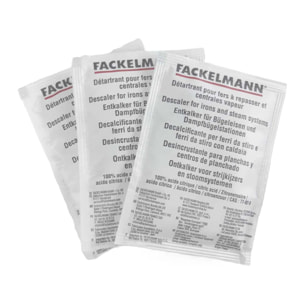 Détartrants pour fer à repasser et centrale vapeur Fackelmann