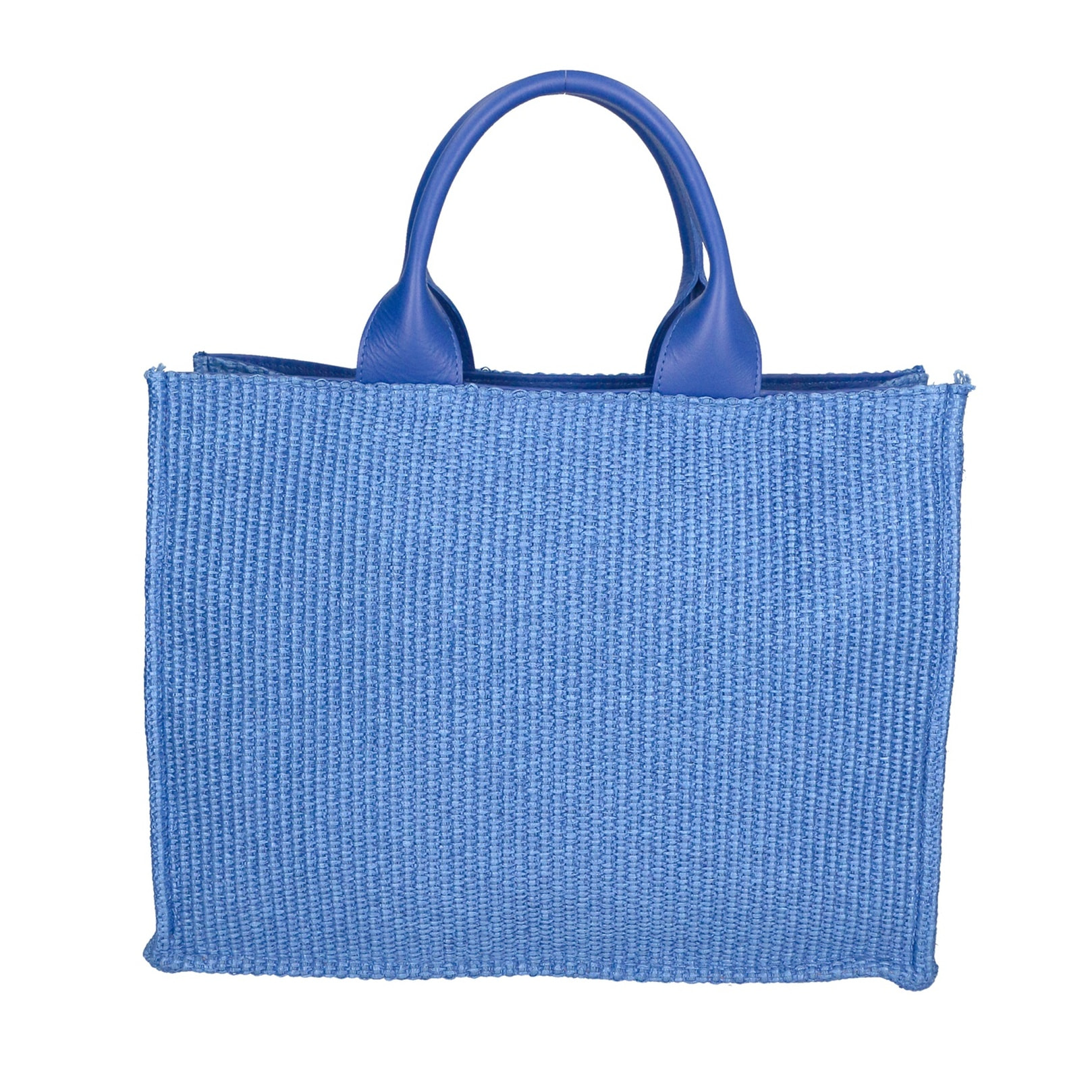 Borsa a mano da donna - Modello False - Misto pelle e tessuto - 31.0 x 41.5 x 15.5 cm