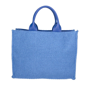 Borsa a mano da donna - Modello False - Misto pelle e tessuto - 31.0 x 41.5 x 15.5 cm