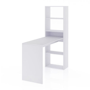 Mesa de escritorio con estantería Cosmic Blanco Artik (Blanco Mate)