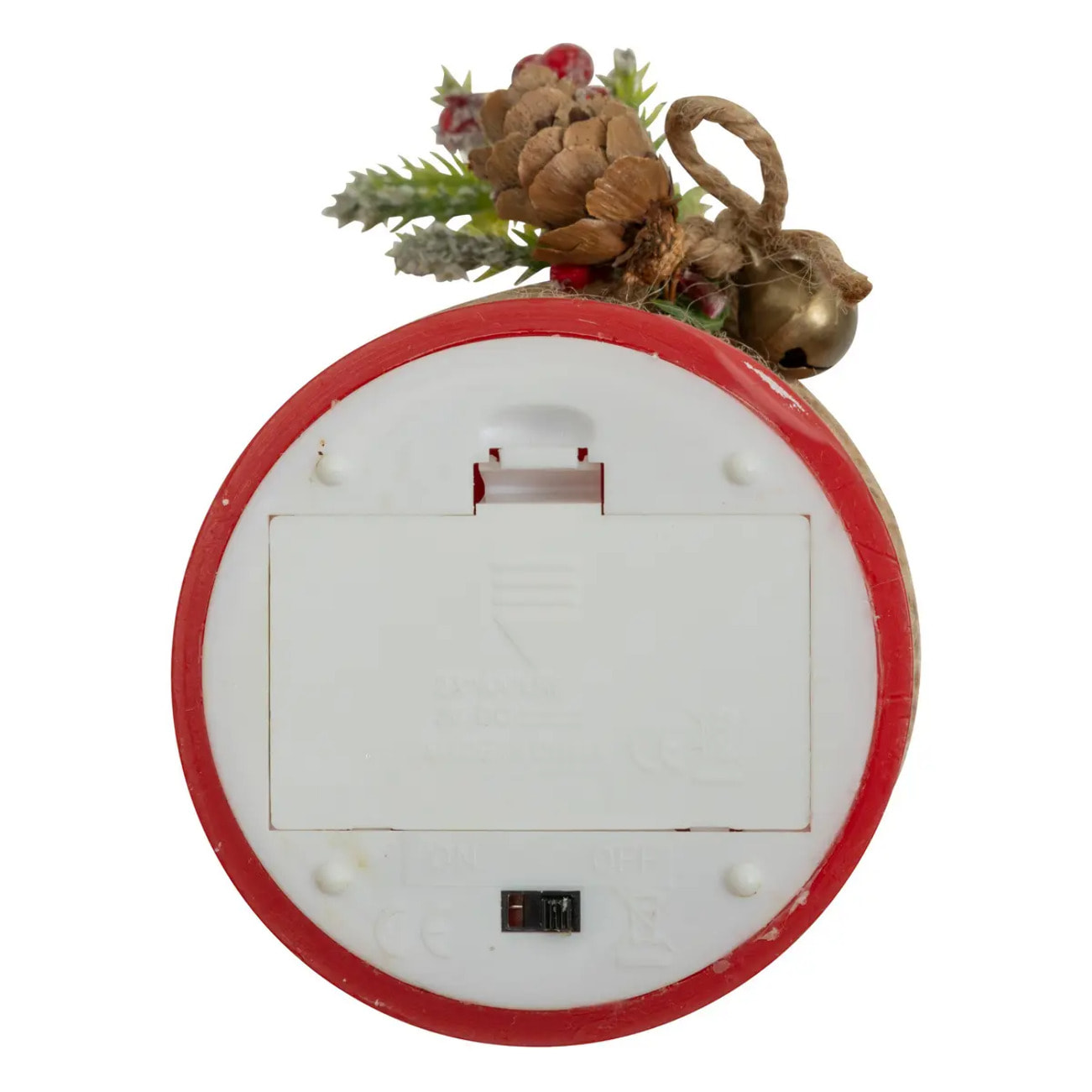 Bougie LED déco branche H.10cm rouge