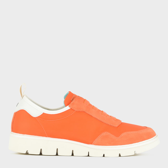 SLIP ON HOMBRE P05 DE NAILON Y ANTE NARANJA