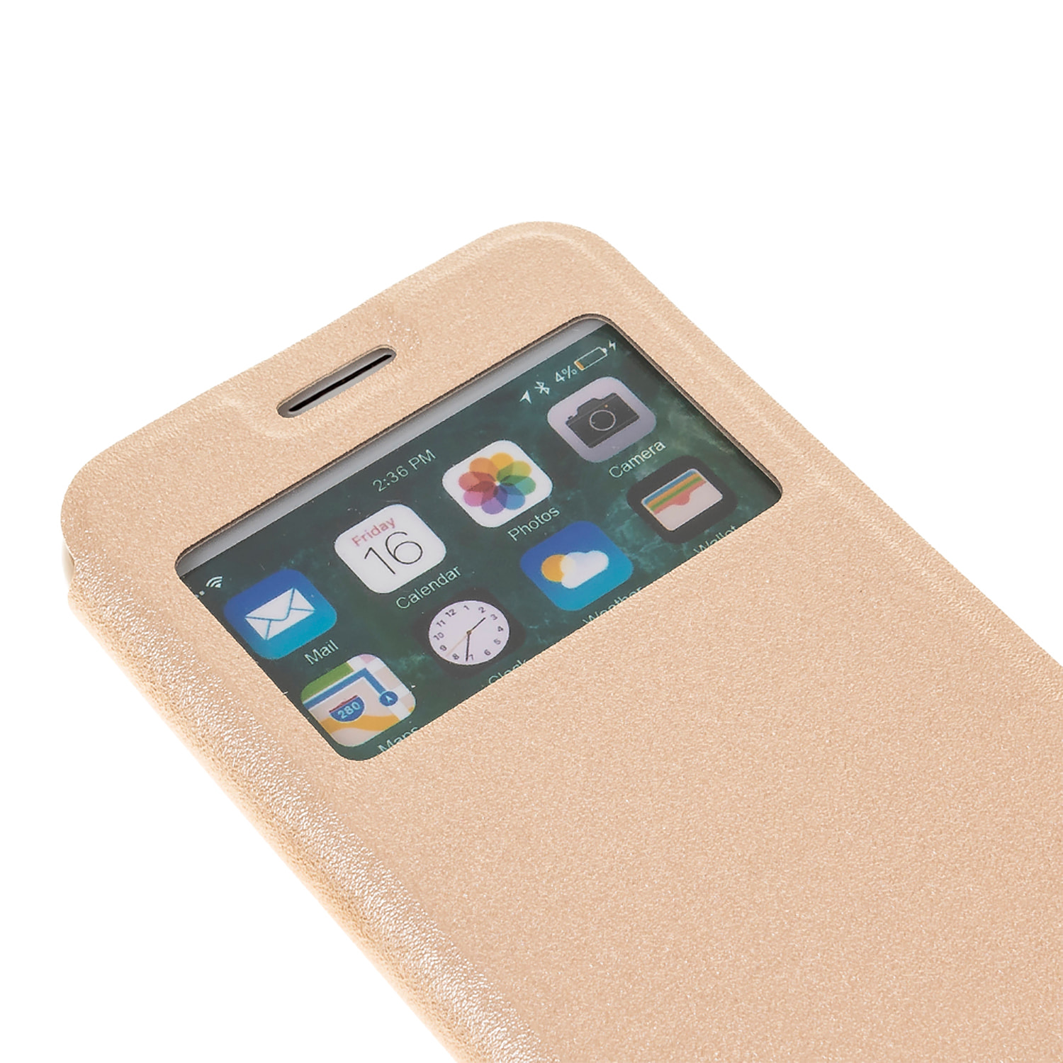 DAM CUSTODIA A LIBRO CON CHIUSURA MAGNETICA A FINESTRA Iphone 7/ Iphone 8 7x1x14 Cm. Colore: oro