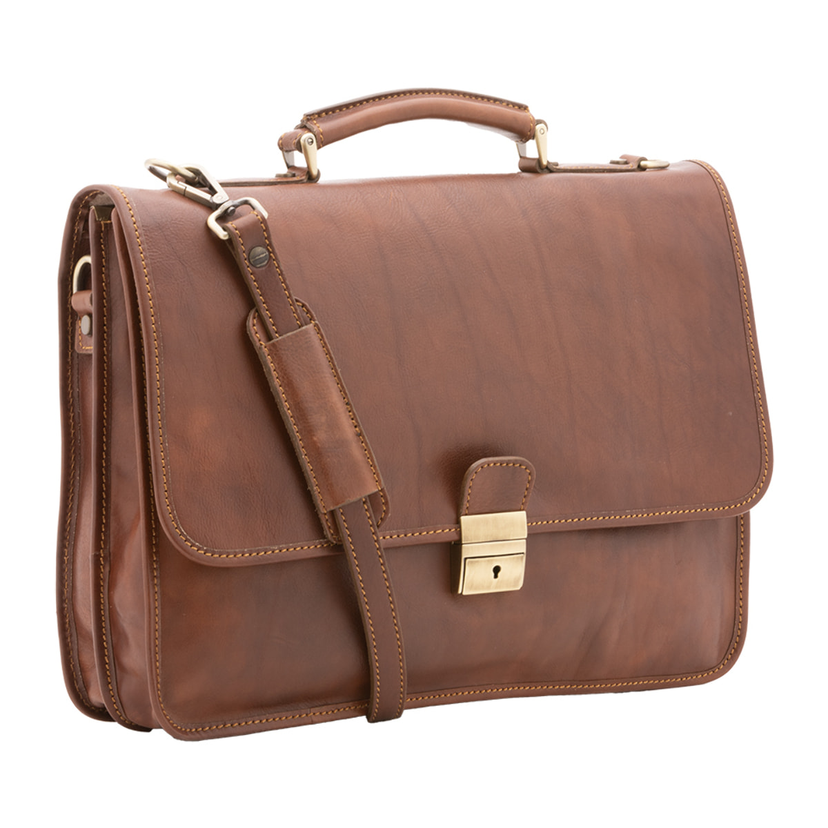 Borsa a mano  unisex In Vera pelle Made in Italy 40x30x6 cm