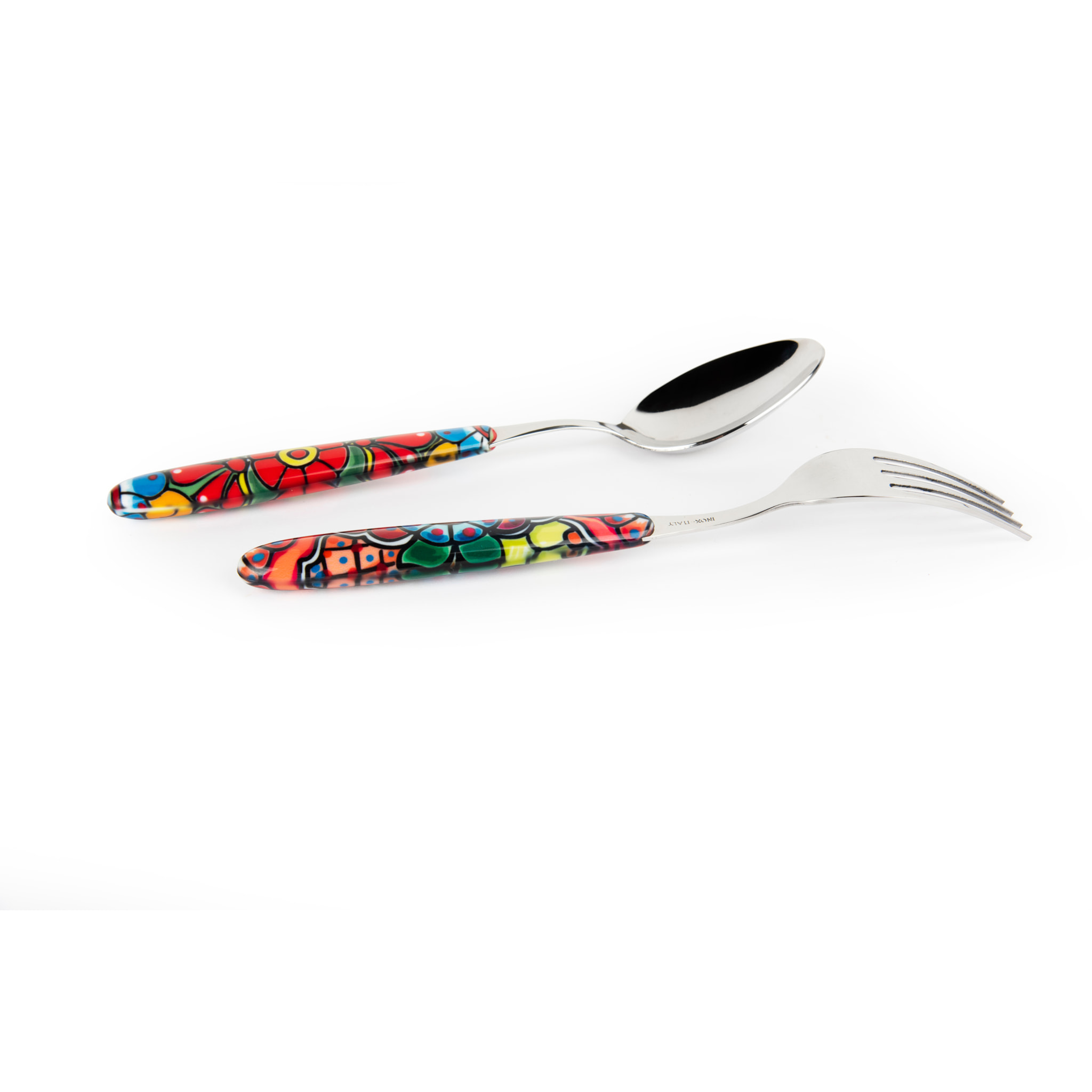 Excelsa lot 16 couverts Acapulco acier multicolor