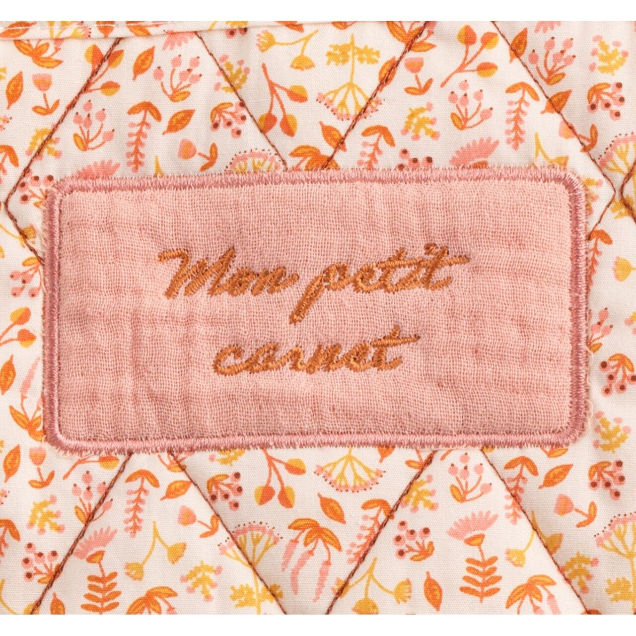 Protège carnet santé en coton rose
