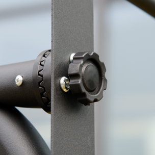 Columpio de Jardín Exterior de 2 Plazas, Balancín de Jardín Exterior con Techo Ajustable y Marco de Acero, Asientos de Textilene, para Balcón, Terraza, Carga 220 kg, 140x118x162 cm, Beige