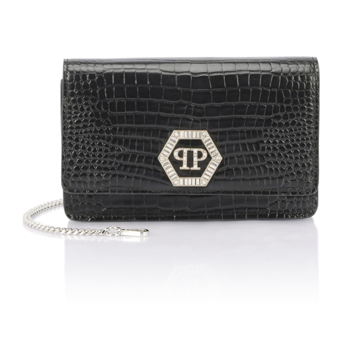 PHILIPP PLEIN Clutch Bag Cocco Hexagon