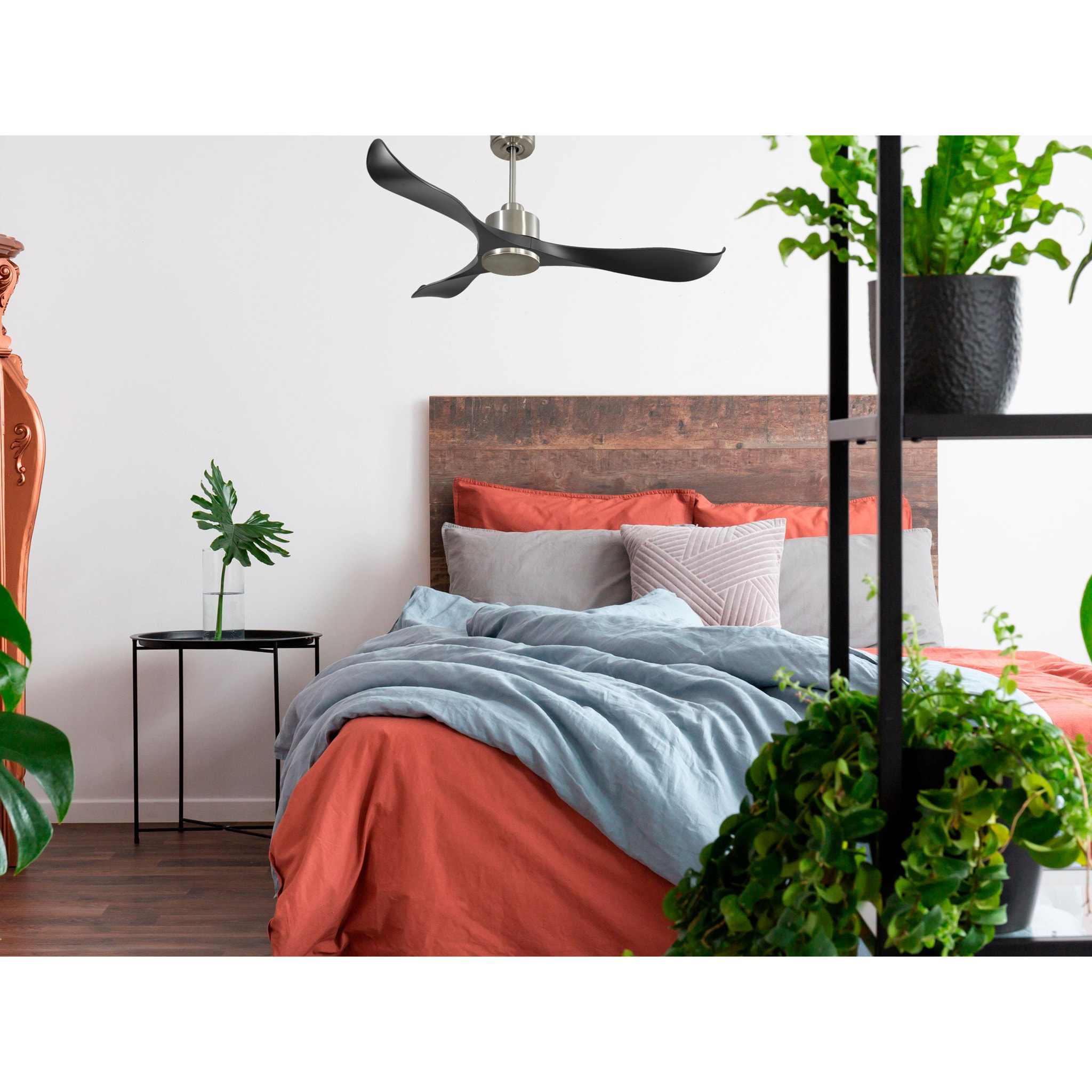 Ventilador de techo Reversible Termostato Wifi Motor DC Techos Inclinados Mando a Distancia Adaptador 2/3 Aspas Hypersilence Memoria UtilaD132C0367779 PURLINE