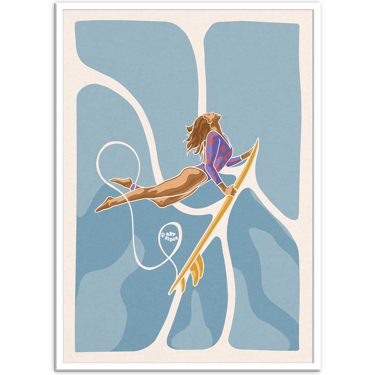 Affiche - Blue Duckdive - Art Rider