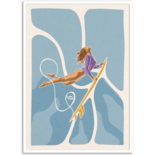 Affiche - Blue Duckdive - Art Rider