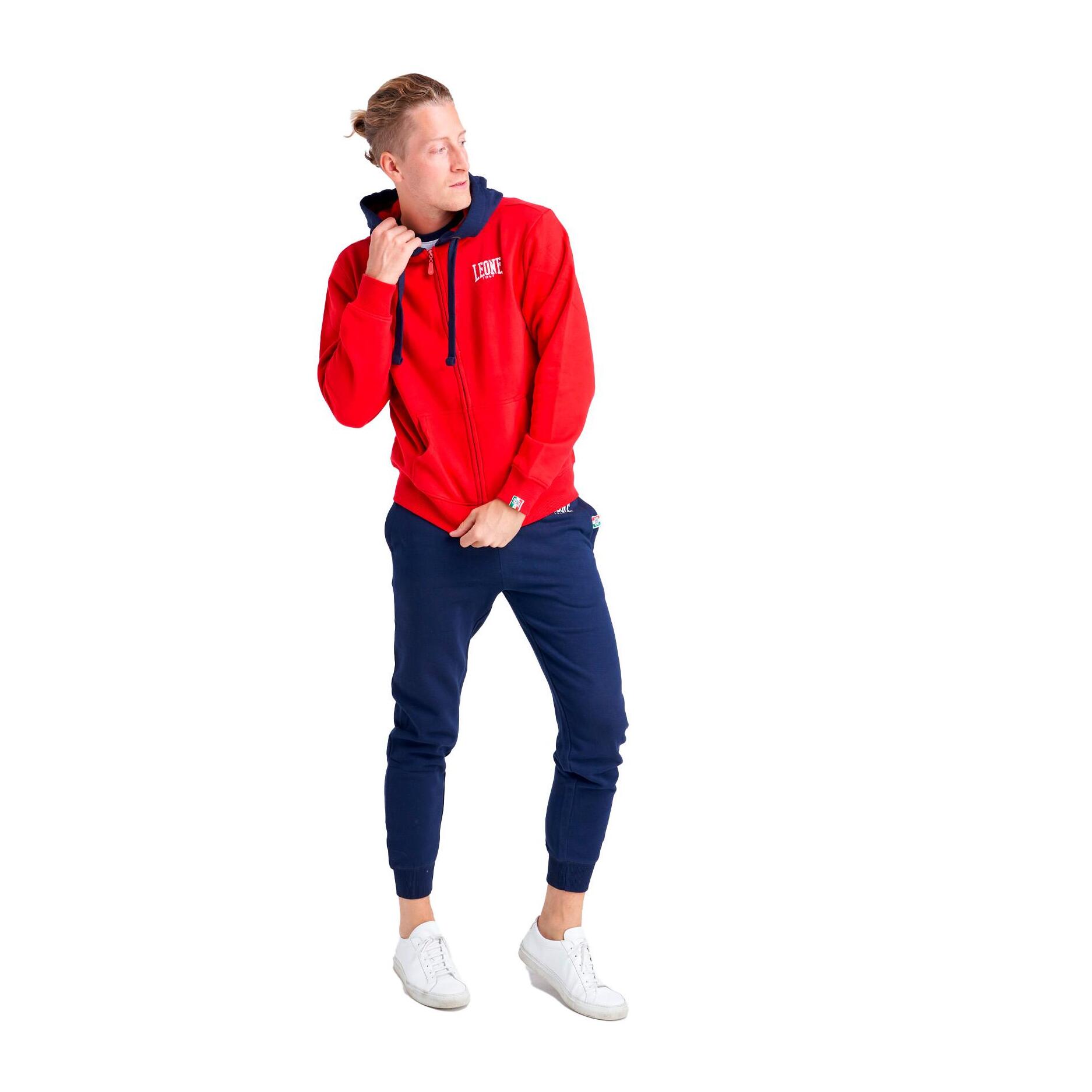 Tuta da uomo con cappuccio e zip Leone 1947 Apparel Vintage Small Logo