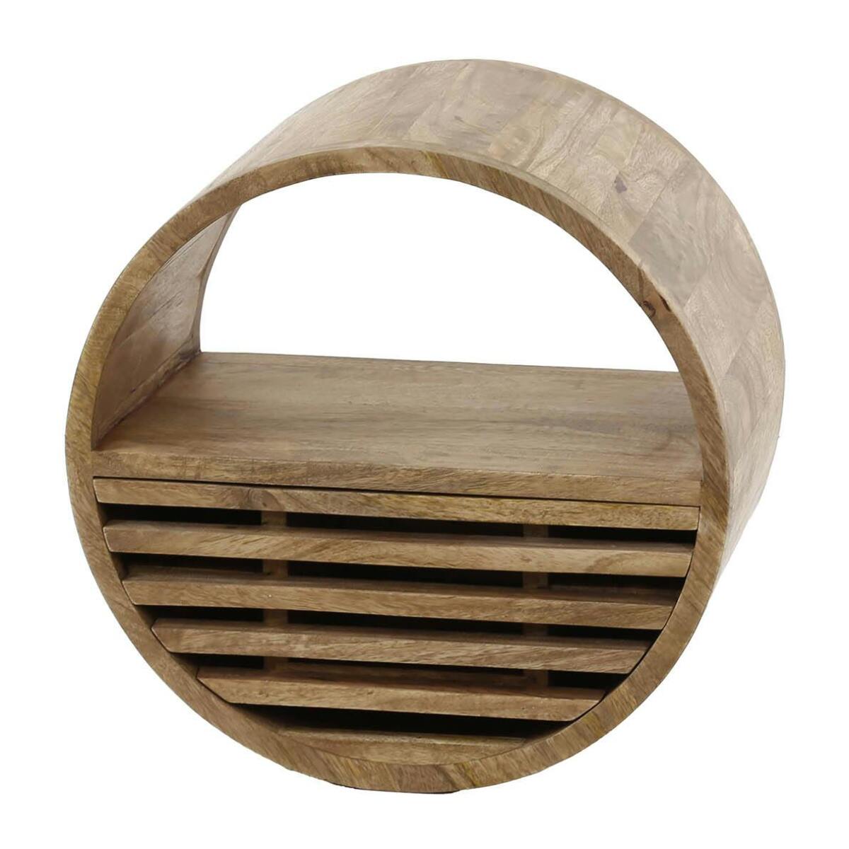 Pier Import - Etagère murale ronde en bois 40 cm DELHI | Veepee