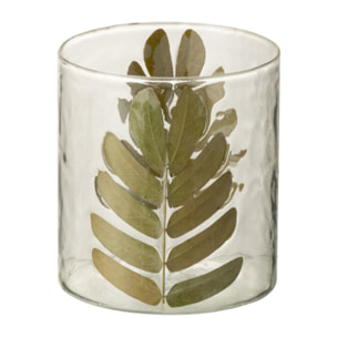 J-Line vase Feuille - verre - or - small - 3 pcs - 9.5 cm de hauteur