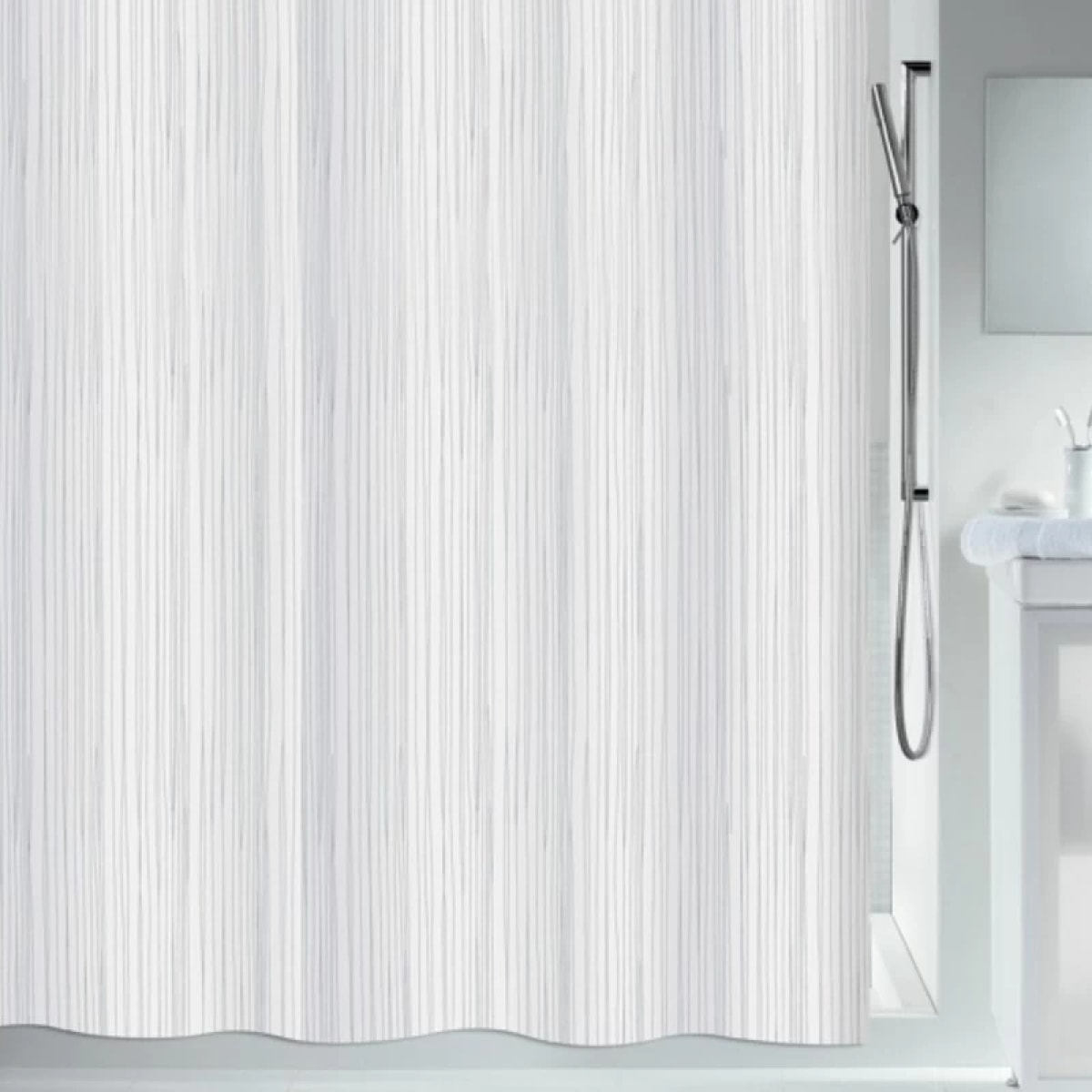 Rideau de douche Polyester RAYA 180x200cm Blanc Spirella