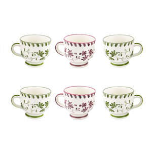 Lot de 6 mugs à pieds, TRATTORIA
