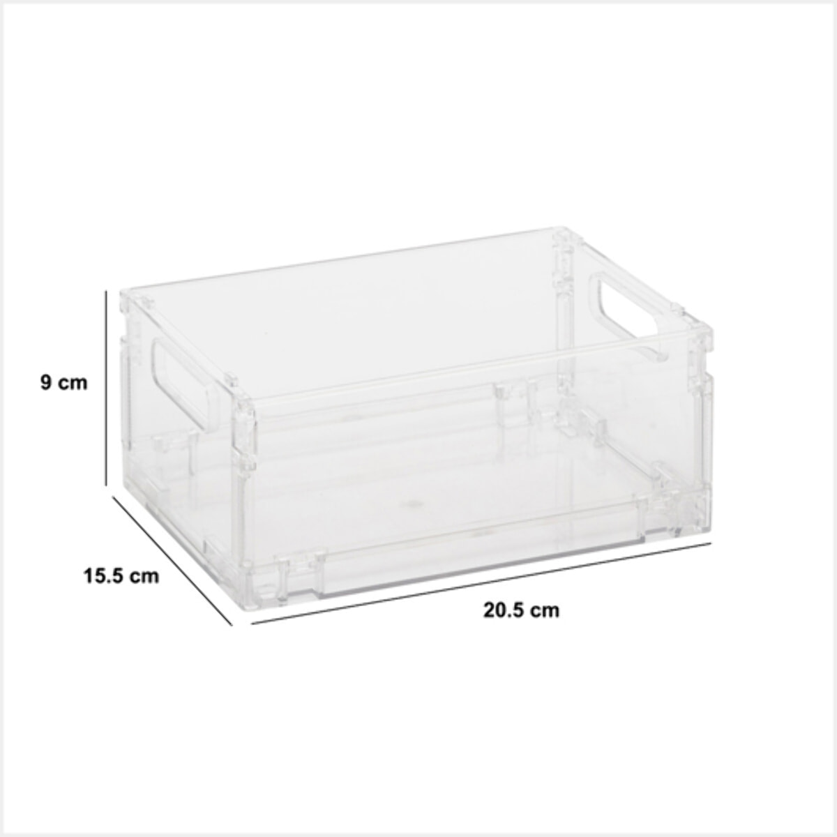 Boîte de rangement "Fold n Box" en plastique gris 2,8L