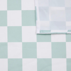 Nappe Della pasta 300x150cm vert céladon imprimé carreaux