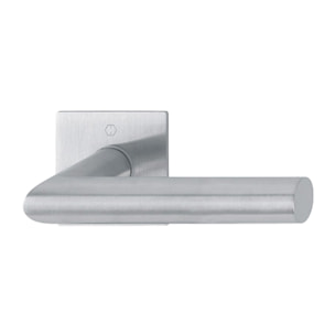 Paire de béquille sur rosace plate autocollante carrée Bec de cane Amsterdam Inox F69 - HOPPE - ROZ 3478448