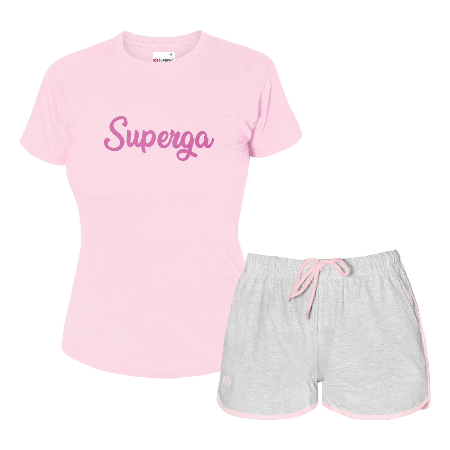 Completo Donna SUPERGA Cotone Jersey T-Shirt Pantaloncino 4 Modelli