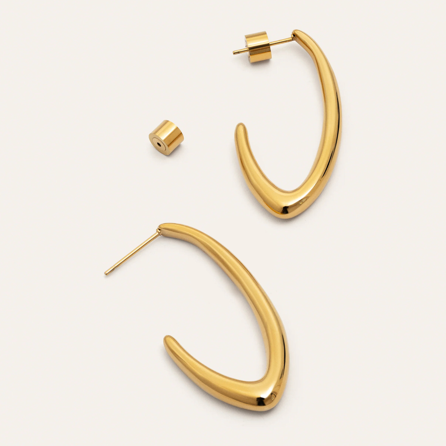 Pendientes Aro Gia Acero Baño Oro