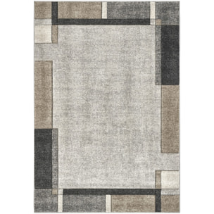 Tappeto Stile Moderno Geometrico Grigio-Beige