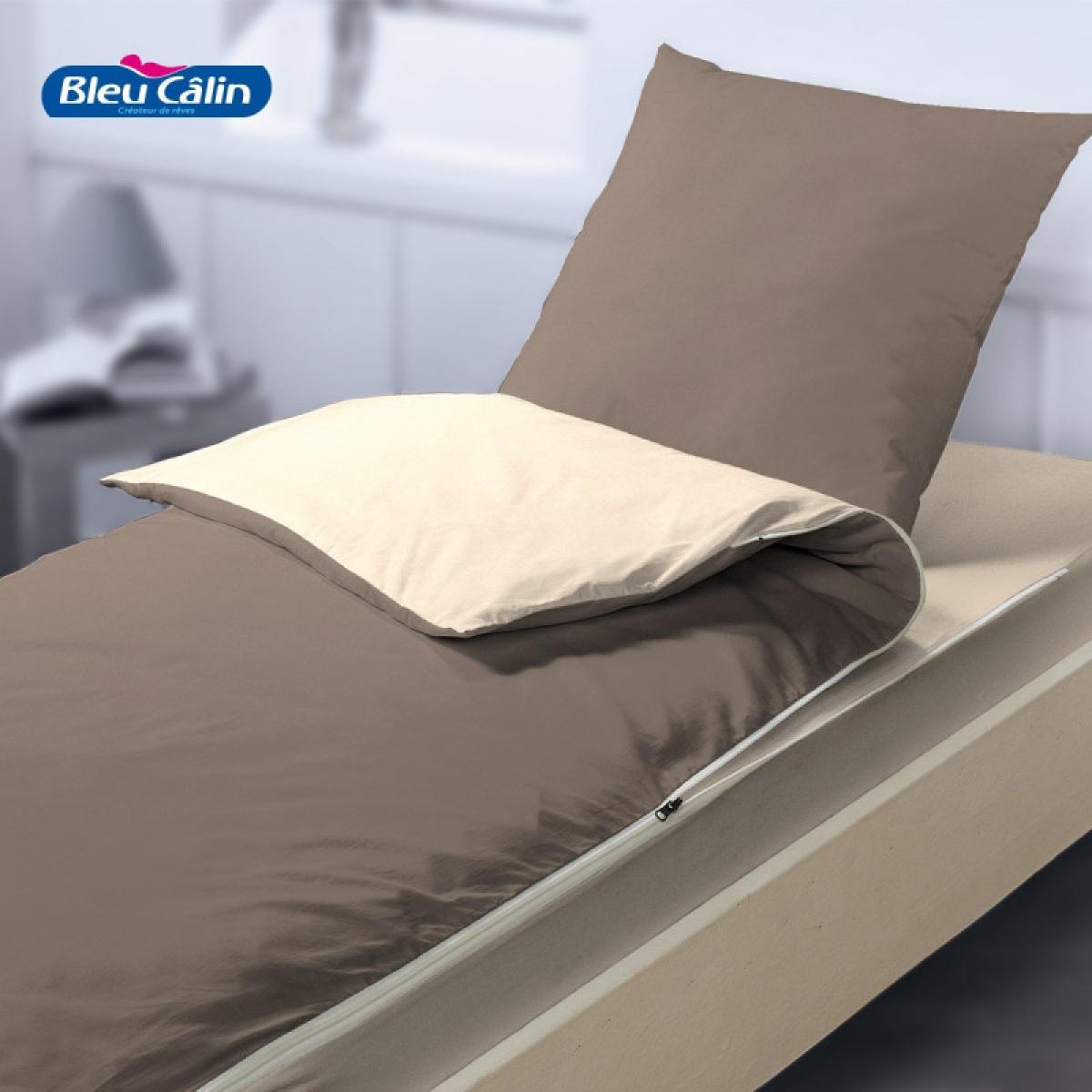 Kit de couchage caradou pour lit 1 place Bleu Calin - Couleur: Pralin / Beige