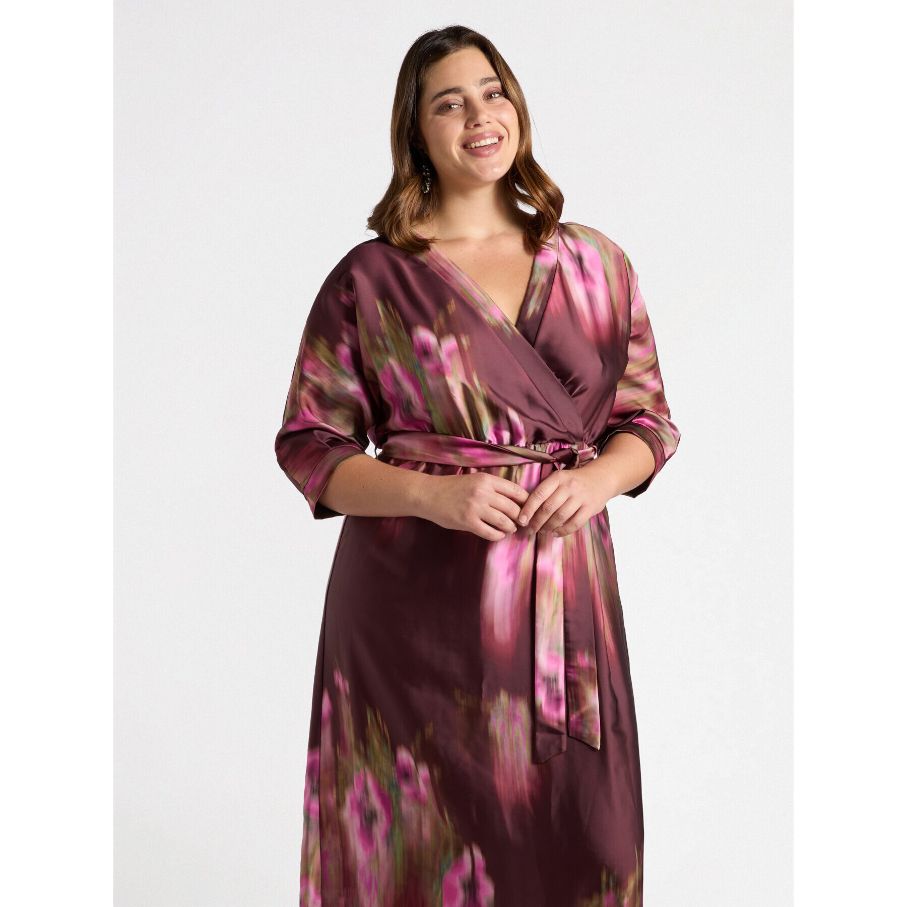 Fiorella Rubino - Vestito dalla stampa sfumata - Fucsia