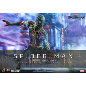 Spider-man: No Way Home Movie Masterpiece Action Figura 1/6 Spider-man (black & Gold Suit) 30 Cm Hot Toys