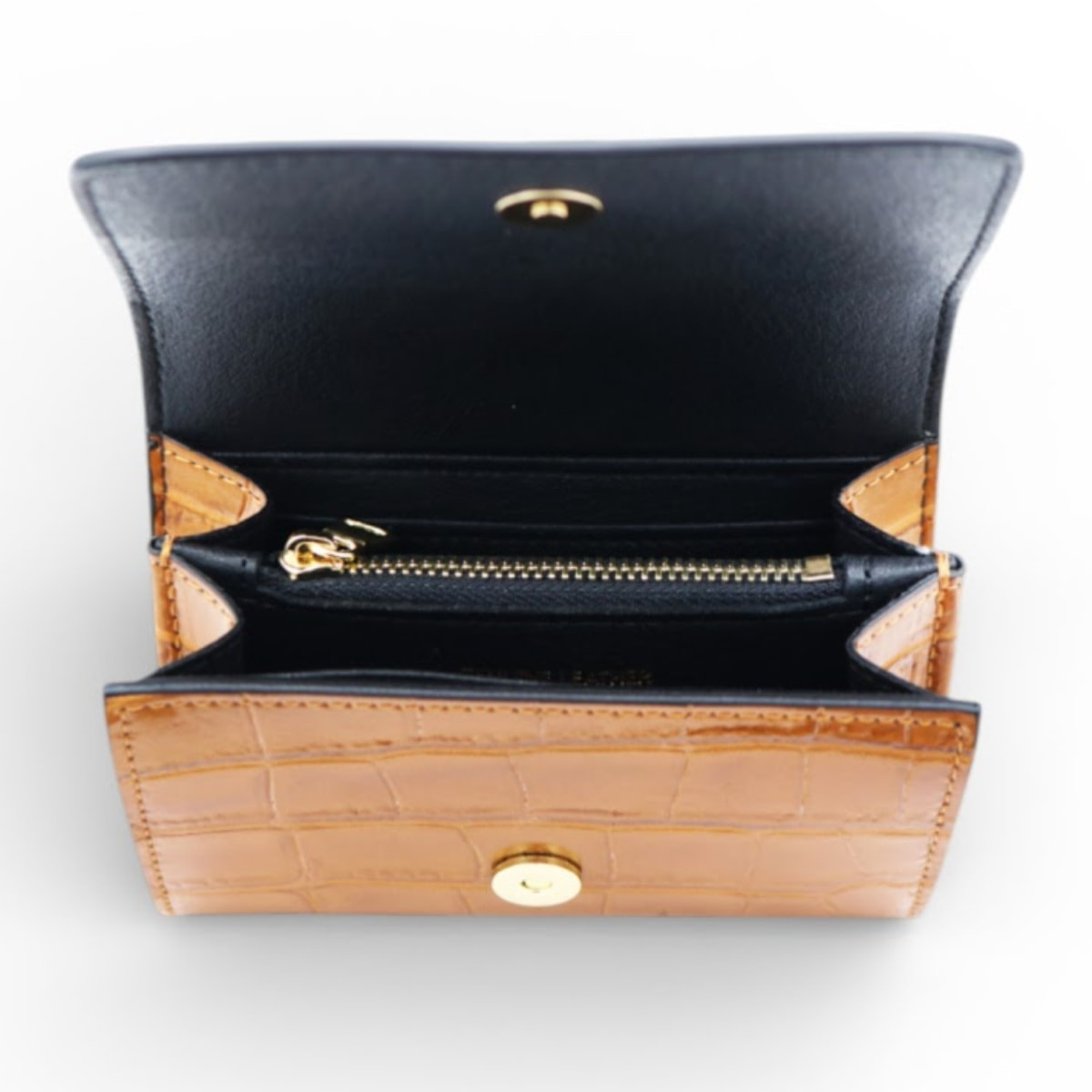 Portafoglio Cheval Firenze Cosmo Mini Croc Cuoio