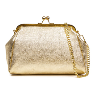 Ambivere borsa a mano Donna. Pelle autentica Camoscio finitura lucida laccata.