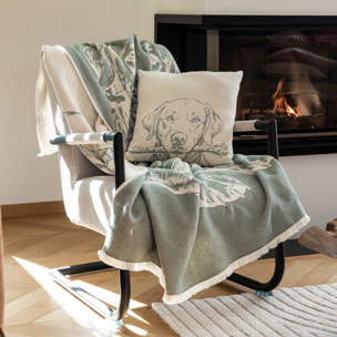 Plaid Jacquard 100% coton, AUTOUR DU FEU