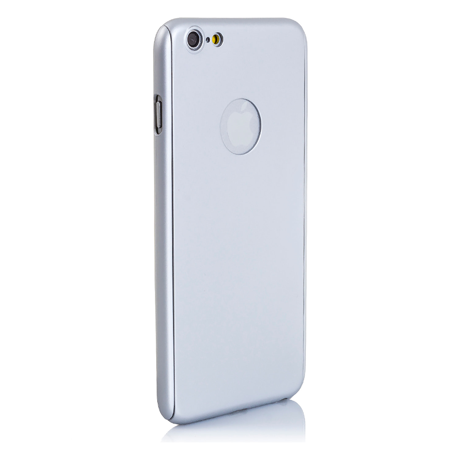 DAM FULL COVER+VETRO CUSTODIA PER IPHONE 6/6S PLUS ARGENTO 816 Cm. Color argento