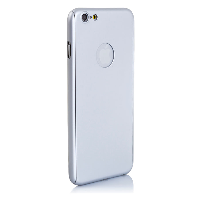 DAM FULL COVER+VETRO CUSTODIA PER IPHONE 6/6S PLUS ARGENTO 816 Cm. Color argento