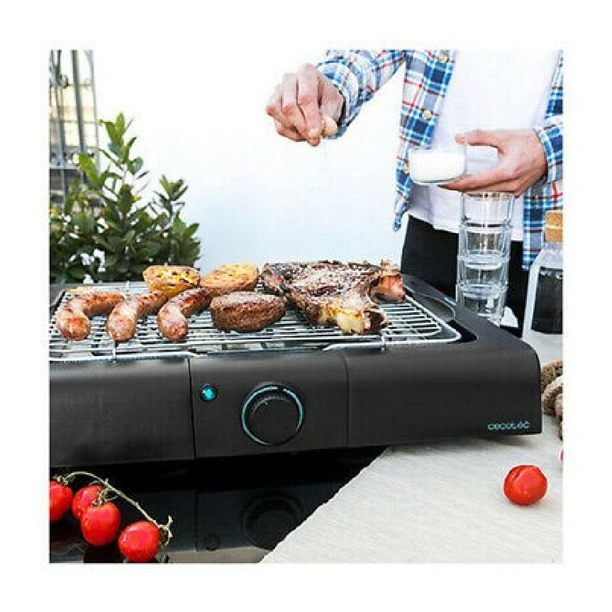 Cecotec Barbacoa eléctrica de sobremesa de 2400 W Parrilla Inoxidable y Altura A