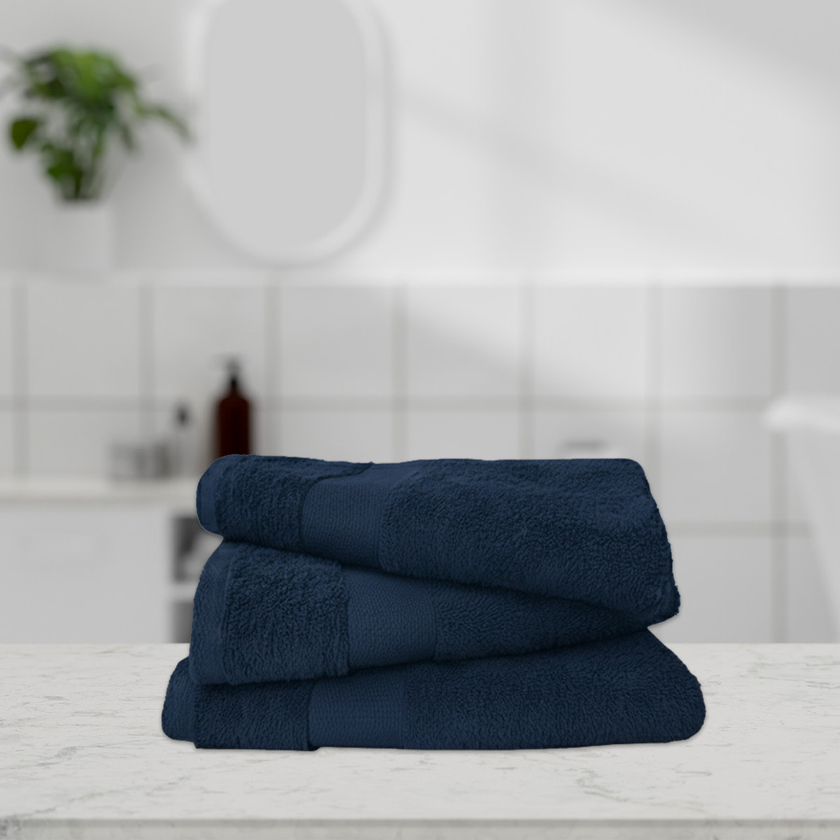 Lot de 3 maxi draps de bain 500 gr/m2 100%coton