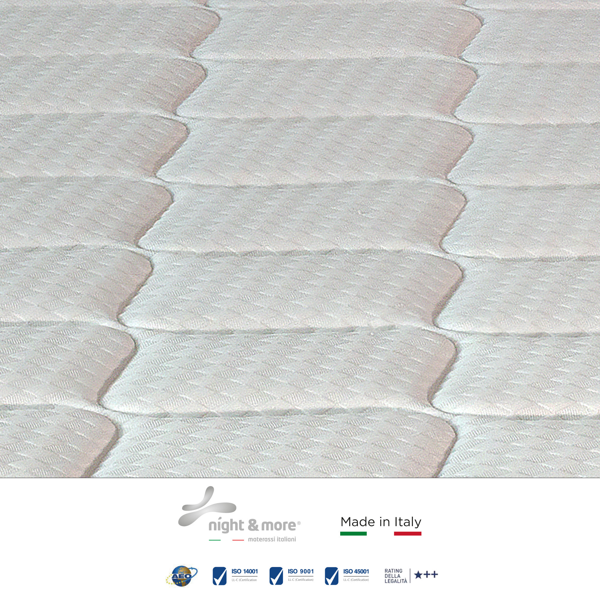 "Carmen" H26 cm 140x200 2 guanciali Hydrogel OMAGGIO a molle insacchettate indipendenti ,7 zone a portanza differenziata arrotolato