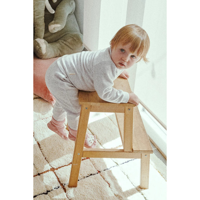 Calzino termico per neonato con suola antiscivolo rosa