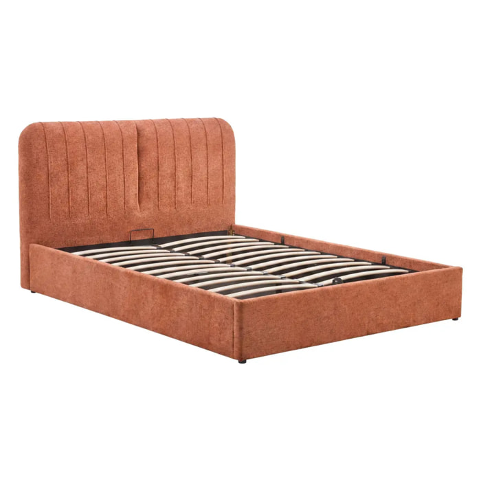 Lit coffre Cala rectangulaire 160x200cm terracotta