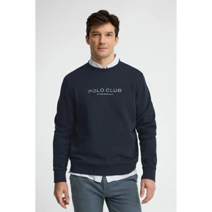 Felpa blu marino, relaxed fit con ricamo Established 2012 Polo Club