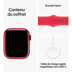 Montre connectée APPLE WATCH Serie 9 Cellular 41mm Aluminium/(PRODUCT)RED M/L