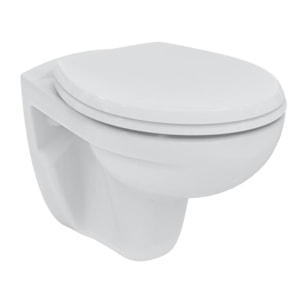 Pack WC bati support Geberit DuofixBasic + WC suspenduPorcher sans bride + plaque  DELTA50 chrome mat (PorcherGeb2)