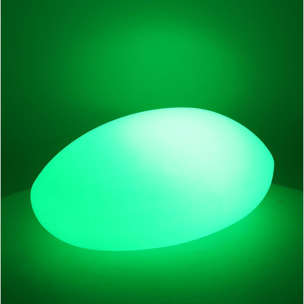 Lampada led in plastica ricaricabile sasso multicolor cm40x30h15