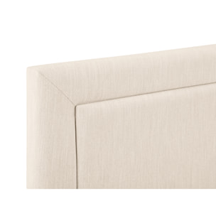 Tête de lit "Marie" 160x120cm en tissu structurel beige clair