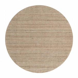 Tapis rond, forme ronde, motif uni, tissé à la main, sum
