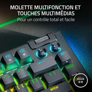 Clavier gamer sans fil RAZER BlackWidow V4 Low-profile HyperSpeed Switches Orange